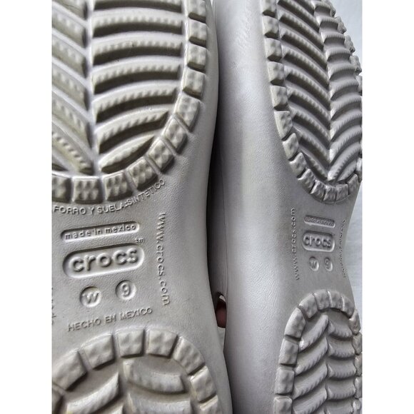 Crocs Silver Women's Kadee Slingback Flats Ballerina Slip on Shoes Sz 9 Women's - Picture 10 of 10